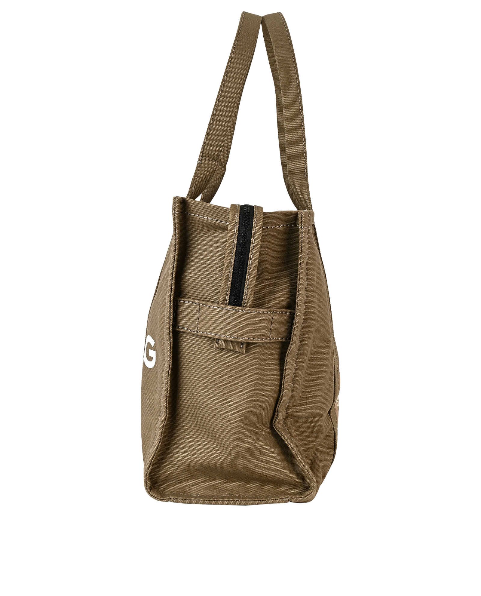 Large The Tote Bag, &pound;190, Handbags, Khaki, Canvas, Bottom view